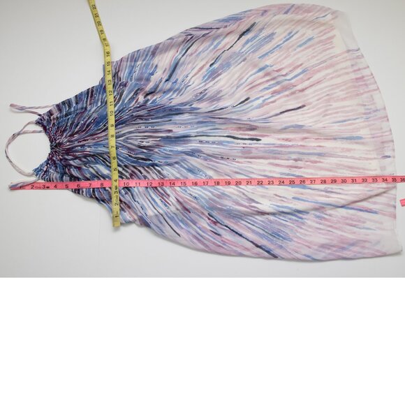 White House Black Market Soft Burst Halter Shift Dress Midi Colorful Size Small - Picture 6 of 6